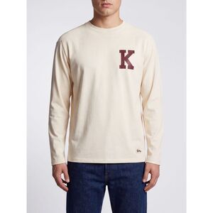 Kenzo Men Kenzo Contrast Logo Long-Sleeve Cotton And Viscose Blend T-Shirt